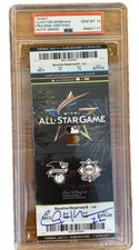 Clayton Kershaw Dodgers Signed Auto 2017 All Star Game Ticket PSA 10 Graded Auto