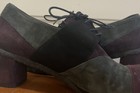 Women Audley London leather heeled color block oxfords sz 8 — photo 5