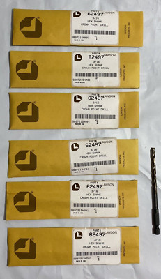 6 LAWSON 3/16'' X 4-5/16''  QUICK CHANGE HEX SHANK CROWN POINT DRILL BIT USA MADE