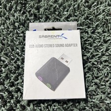 External USB Stereo Sound Card Adapter w/Mic Headphones Notebook Laptop  70 