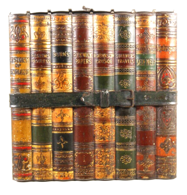 Antique Huntley and Palmers Biscuit Tin Lithograph Victorian Bound