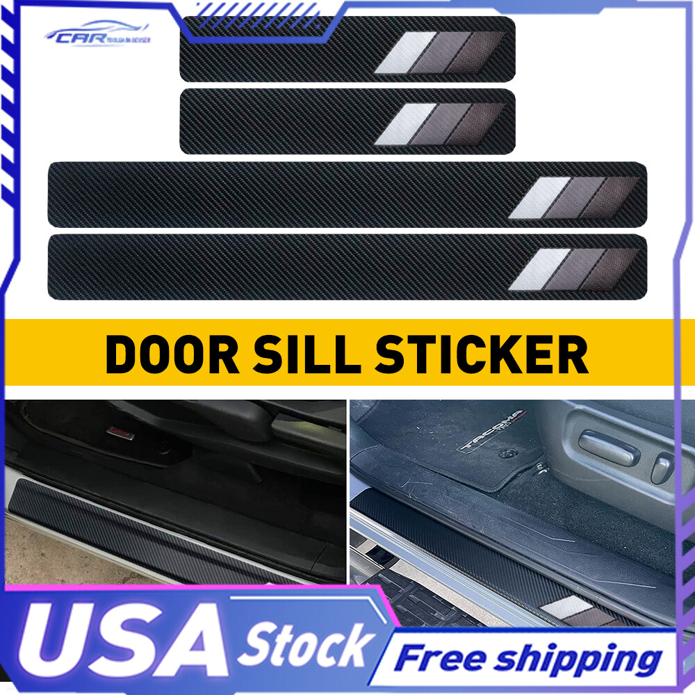 4x For Toyota Accessories Car Door Sill Plate Protector Scuff Entry Guard Cover