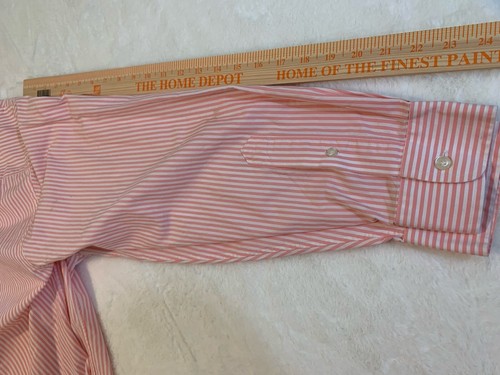 SZ Medium Vineyard Vines Shirt Button Down,Pink/ White Pinstripe Crisp Cotton - Picture 10 of 17