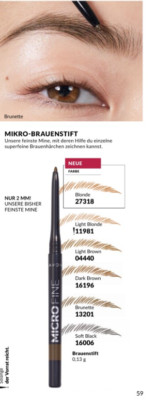 Avon Microfine Augenbrauen Stift Farbe zur WAHL Härchenzeichnung influencer