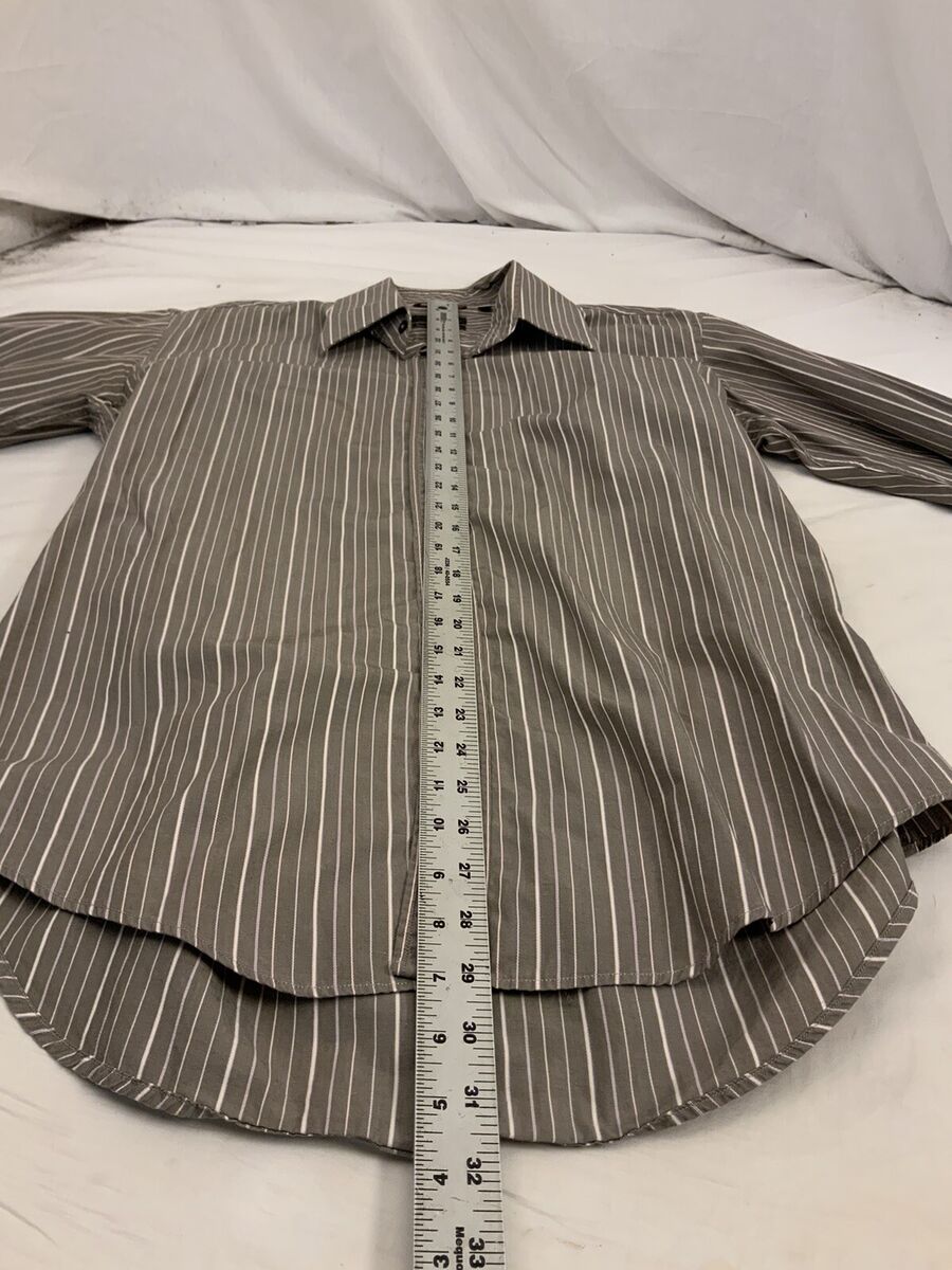 Zara Man Shirt XL Brown Stripe 100% Cotton Made In Spain YGI Zara Man Shirt XL Brown Stripe 100% Cotton Made In Spain YGI