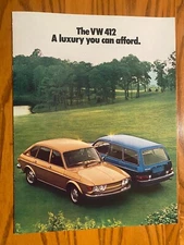1974 Volkswagen 412 Sales Brochure - 2 & 4 doors & Wagon - Color - #33-40-36010B