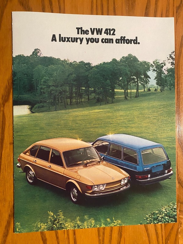 1974 Volkswagen 412 Sales Brochure - 2 & 4 doors & Wagon - Color - #33-40-36010B