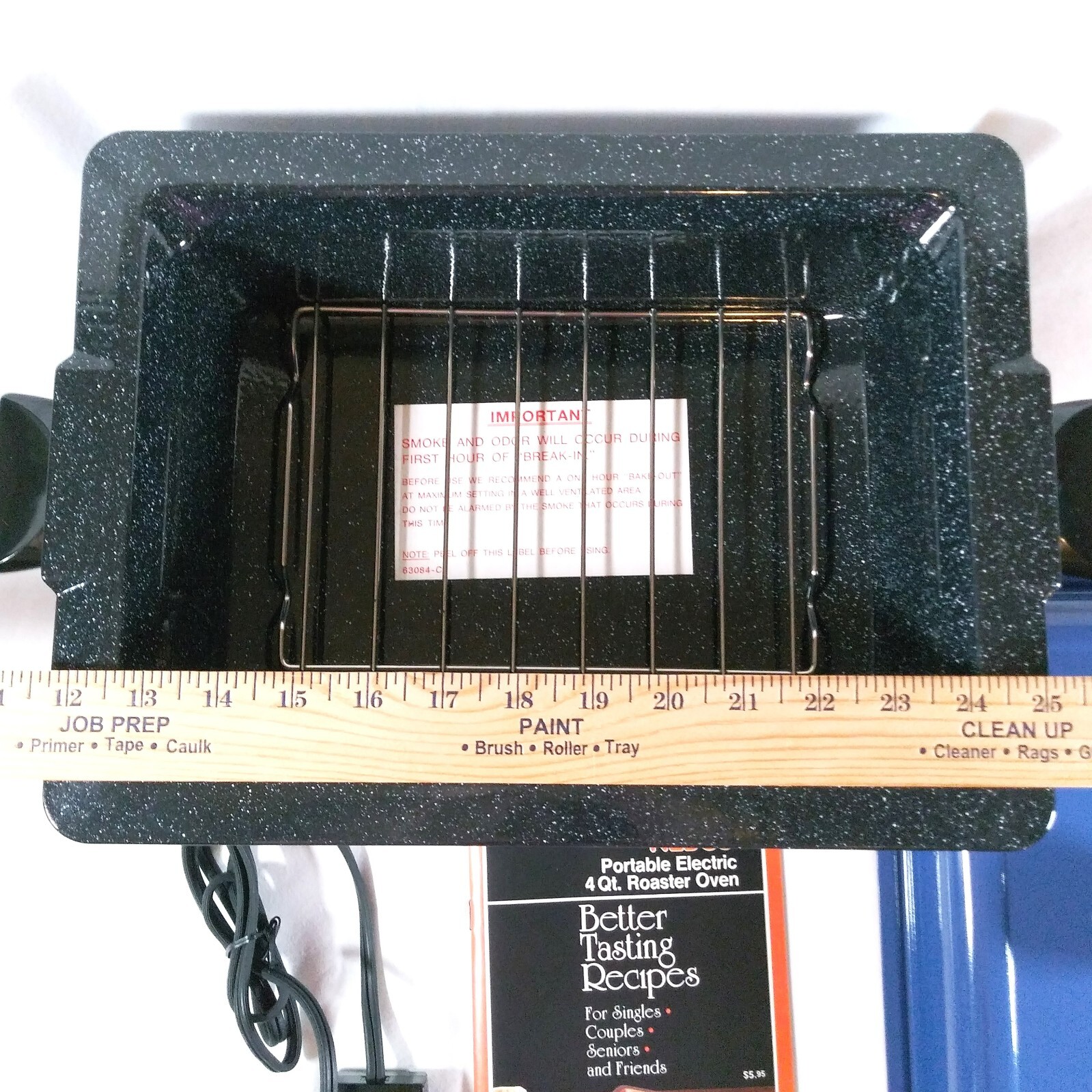 Nesco Portable Electric 4 Qt. Roaster Oven Blue VTG New Open Box 800 Watt 