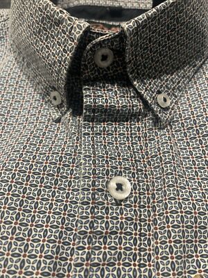 Rafter C Cowboy Collection Mens Button Down Shirt Western Geometric Size 3X