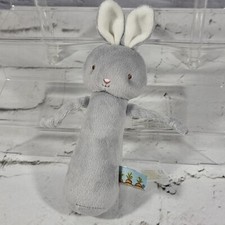 Bunnies by the Bay Bunny Baby Chime Rattle Gray Plush