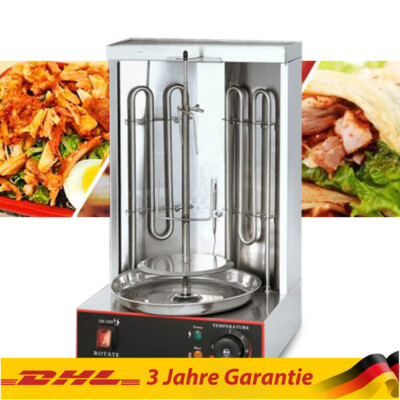3000W 2 Brenner Kebap Grill Gyrosgrill Tischgrill Elektro Dönergrill Döner DHL