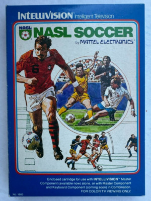 Intellivision Mattel Electronics NASL Soccer Cartridge & Instructions w Orig Box