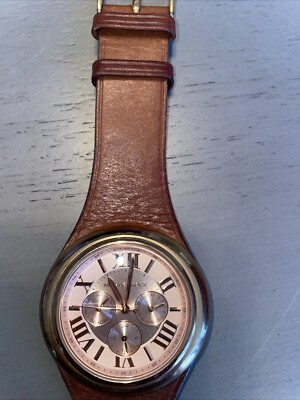 Michael Kors Womens Large Face Watch Leather Band