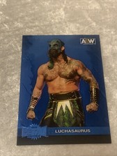 2022 UPPER DECK AEW METAL UNIVERSE LUCHASAURUS #120 BLUE SPECTRUM