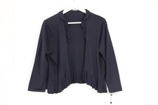 Tommy Hilfiger Cardigan Sweater New Large Women Cropped Shirt Blue layer piece