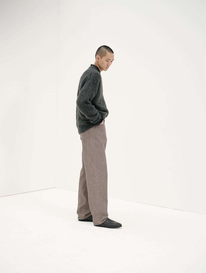 AURALEE23Aw Hard Twist Brown Denim Wide | eBay 