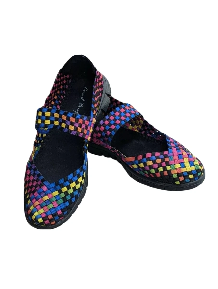 Basket weave sales slip on shoes