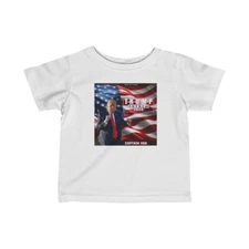 T-R-U-M-P Anthem 2024 by Captain USA - President Donald J Trump Infant Fine