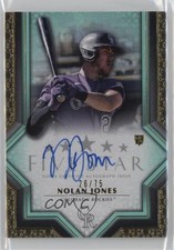2023 Topps Five Star Auto Aqua 26/75 Nolan Jones #FSA-NJ Auto uk2
