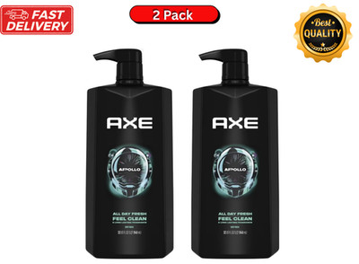 Axe Apollo Refreshing Daily Use Men's Body Wash, Sage & Cedarwood, 32 Oz, 2 Pack