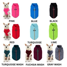 Gooby - Zip Up Fleece Vest, Fleece Jacket Sweater with Zipper Closure and Leash
