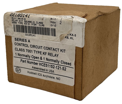 NEW HUBBELL HCE51152-121-52 CONTROL CIRCUIT CONTACT KIT KF RELAY HCE5115212152