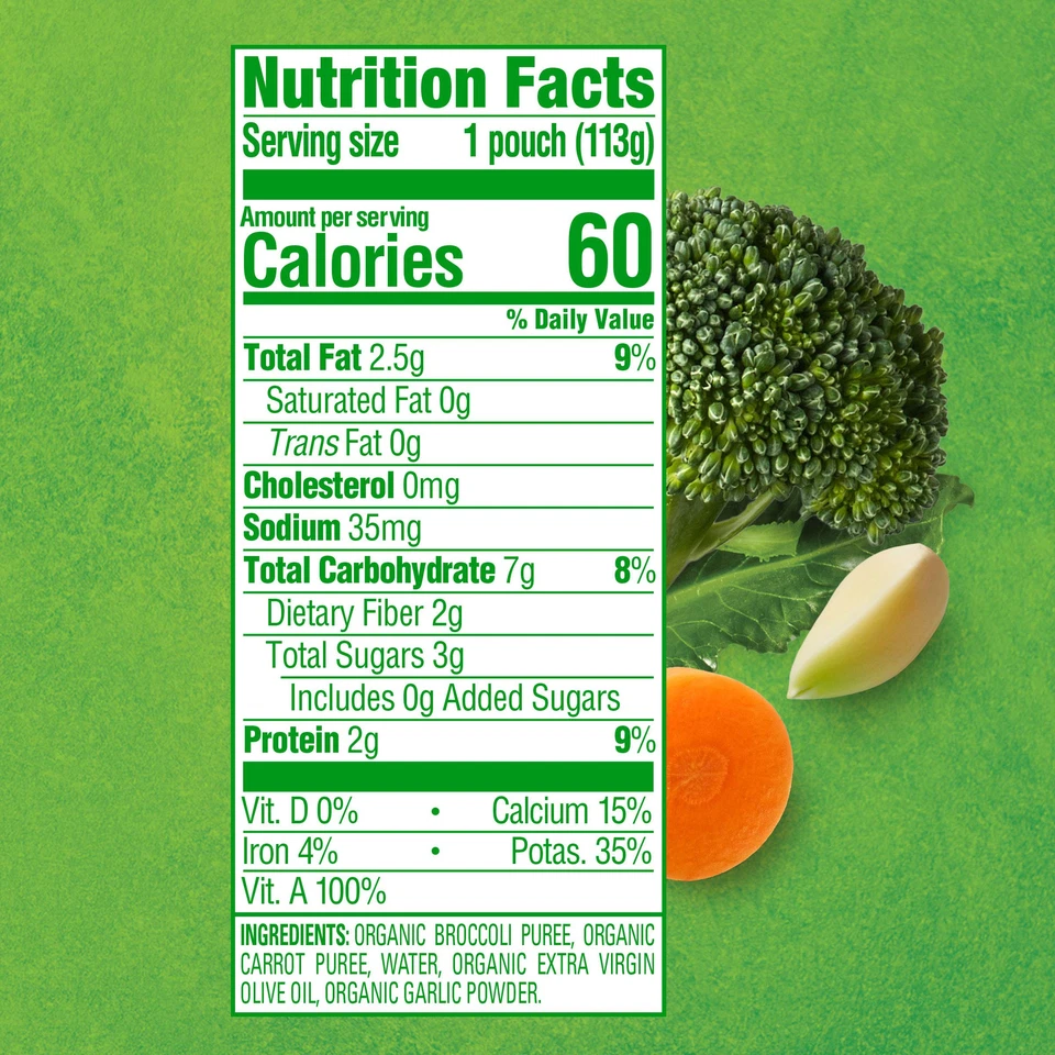 Bolsas de comida orgánica para bebés Happy Baby Savory Blends paquete de 16 verduras Foto 4 de 4