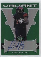 2018 Leaf Valiant Green 31/60 Rashaad Penny #BA-RP1 Rookie Auto RC p0i
