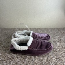 Olukai Women's Kuuna Lanui Red Ginger Shearling Velvet Slippers Sz 9 Purple Cozy