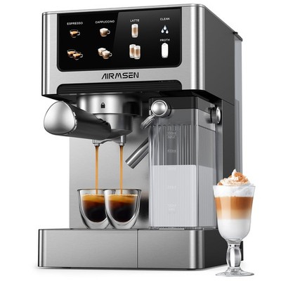 20 Bar Espresso Machine with Automatic Milk Frother, Cappuccino & Latte Coffe...