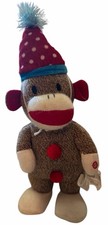 Singing Dancing Sock Monkey Gemmy Animatronic Toy Toggle Tag Still Attached 14  