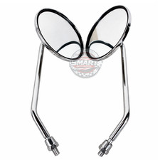 Honda Cub C50 C70 C90 CM90 Classic Round Chrome Mirrors Pair