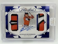 Gunnar Henderson Auto /15 2024 FLAWLESS Prominent Patch Sapphire AUTO Orioles
