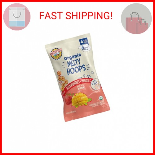 Earth's Best Organic Melty Hoops, Bite-Sized Snacks for Babies 8 Months and Up, - 第 2/2 張圖片