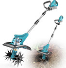 Cordless Tiller Cultivator Compatible with Makita 18V:  Tiller for Gardening 360