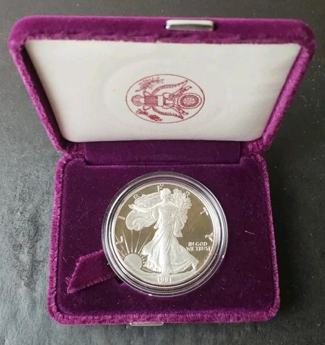 1991 S Proof $1 American Silver Eagle Dollar