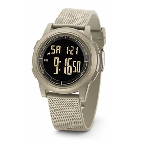 Men's Digital Watch Military Sport Waterproof LED Backlight 43mm Stopwatch Khaki