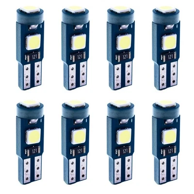 10 PCS T5 W3W Ampoule à 2721 27 37 286 PC74 LED, 12V 0.7W Blanc 3 SMD 3030 - Photo 1/4