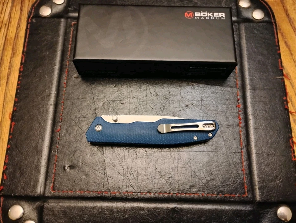 Mango Micarta de lona azul profundo BOKER MAGNUM® hoja de 3,54" 440A 01SC714 Foto 3 de 4