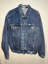 Vintage Georges Marciano Guess XL Dark Denim Jean Jacket USA Made Blue 90s 80s