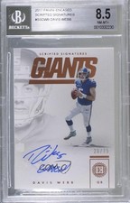 2017 Panini Encased Scripted Signatures 20/75 Davis Webb BGS 8.5 Auto 5w7
