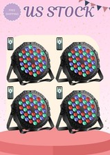 4 Pack 36W RGB LED Stage Lights - Sound Activated DJ Par Lights with DMX