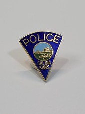 Police Salina Kansas Lapel Pin Wedge Shape RARE