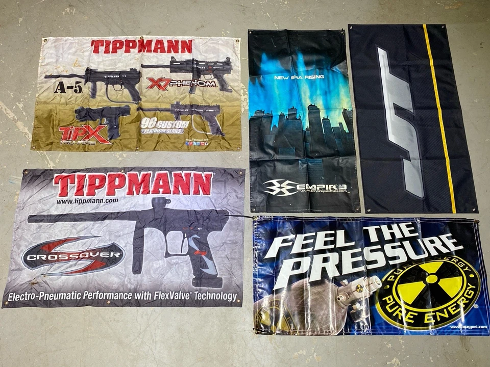 Lote De Colección Banners Paintball Tippmann Empire JT Pure Energy Promo Publicidad Foto 2 de 4