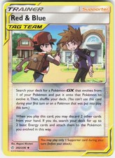 Red & Blue 202/236 SM - Cosmic Eclipse Reverse Holofoil Pokemon Near Mint NM