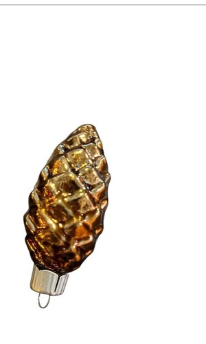 10 Pc Set Of Blown Glass Pinecone Christmas Ornaments 2 1/2 Inch Tall - Picture 3 of 5