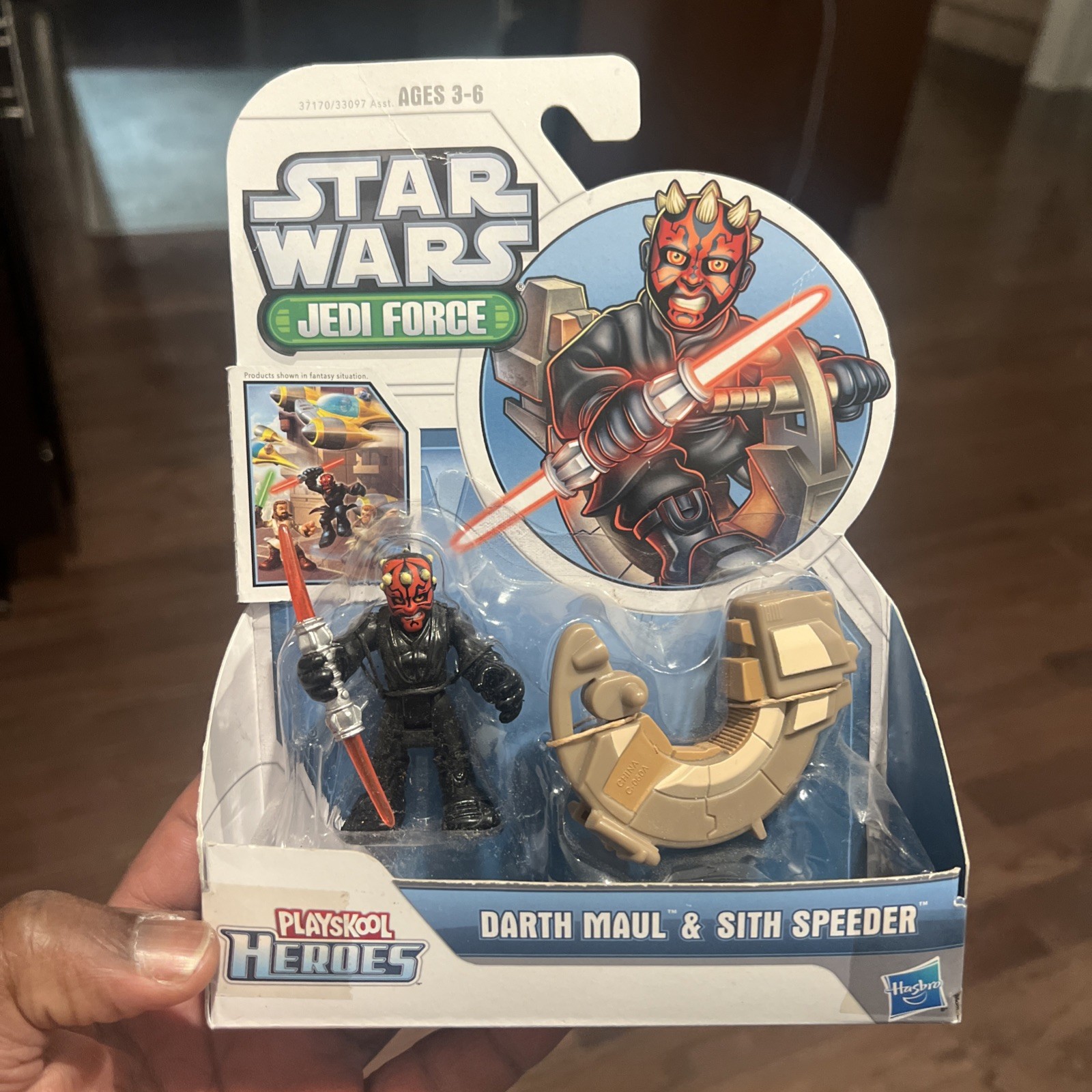 Star Wars Playskool Heroes, Jedi Force Figure, Darth Maul with Sith Speeder