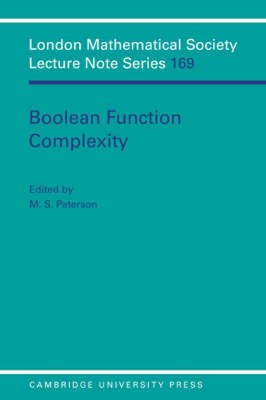 Boolean Function Complexity by M.S. Paterson (English) Paperback Book