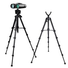 70" Binocular Tripod with Adapter,Shooting Tripod Hunting Rest V Yoke Stand,C...