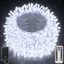 1000 LED 328 FT Christmas Light Outdoor, 8 Lighting Modes White String Lights...
